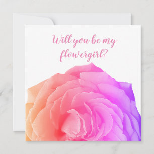 Rose Flower,Will you be my flowergirl card