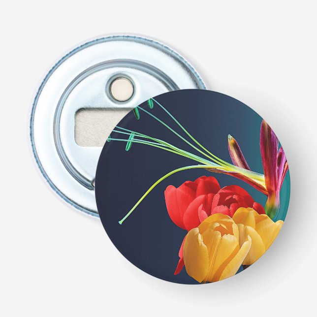 Rose Flowers Bottle Opener (Front)