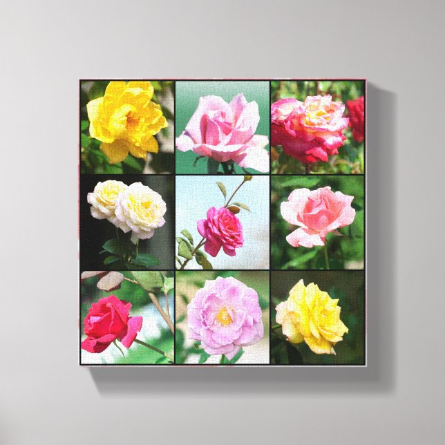 Rose flowers canvas print (Front)