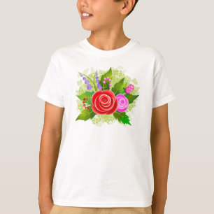 Rose Flowers Illustration T-Shirt