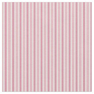 Rose Fog, Pink Daisy and White Stripes Fabric