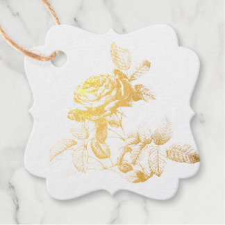 Rose Foil Favour Tag