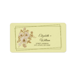 Rose Frame – Celestial Yellow Wedding Label