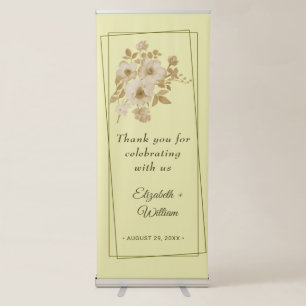 Rose Frame – Celestial Yellow Wedding Retractable Banner