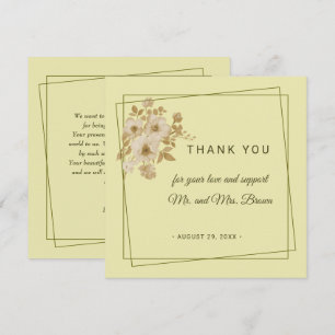 Rose Frame – Celestial Yellow Wedding Thank You Card