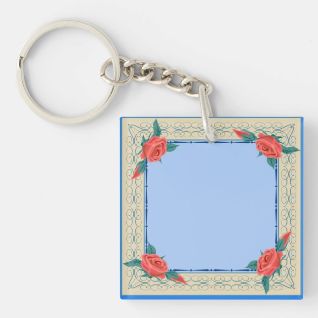 Rose frame key ring (Front)