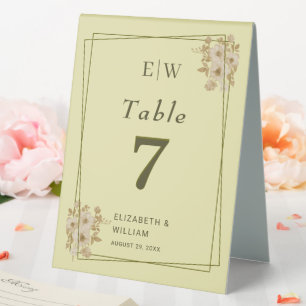Rose Frame – Monogram Celestial Yellow Wedding
