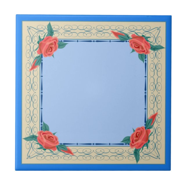 Rose frame tile (Front)