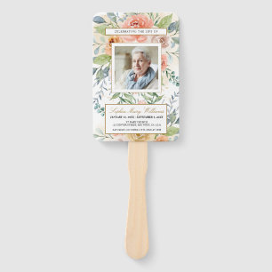 Rose Funeral Order of Service   Floral Set of Fans