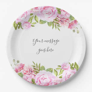 Rose Garden Add Your Message Paper Plate