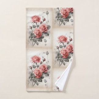 Rose Garden Bliss Bath Towel" Hand Towel