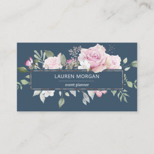 Rose Garden Blue Business Card