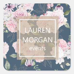 Rose Garden Blue   Personalised Sticker