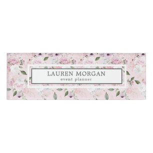 Rose Garden Blush   Name Tag