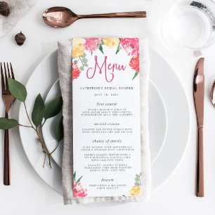 Rosé Garden Bridal Shower Menu