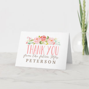 Rose Garden   Bridal Shower Thank You Card