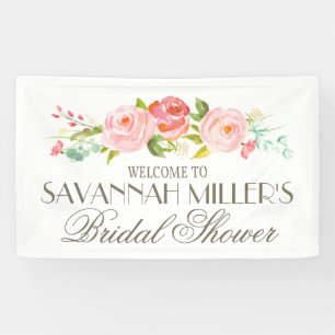 Rose Garden   Bridal Shower Welcome Banner