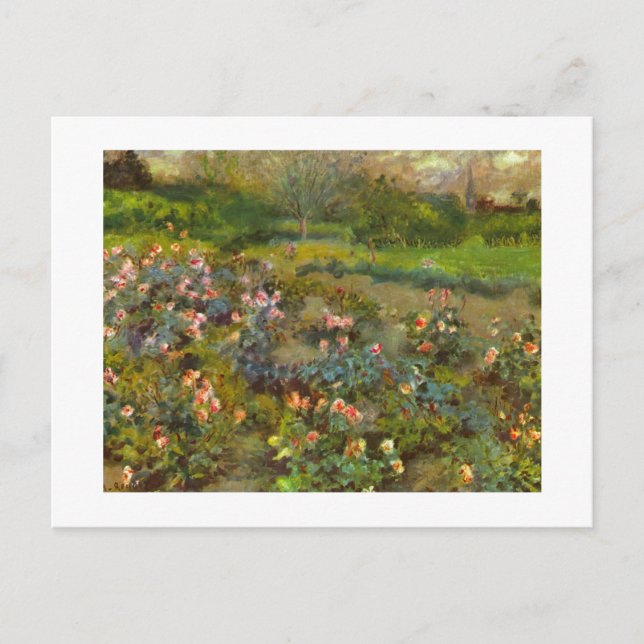 Rose Garden by Renoir beautiful impressionist art Postcard (Front)
