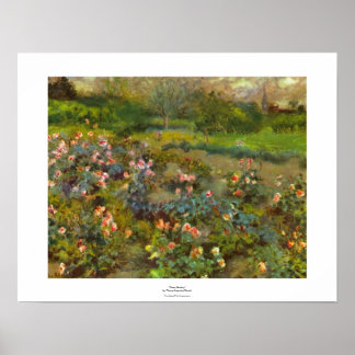 Rose Garden by Renoir beautiful impressionist art Poster