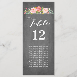 Rose Garden Chalkboard Individual Table Cards