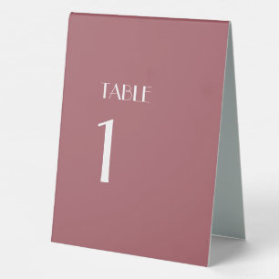 Rose Garden Dark Rose Table Number Tent Sign