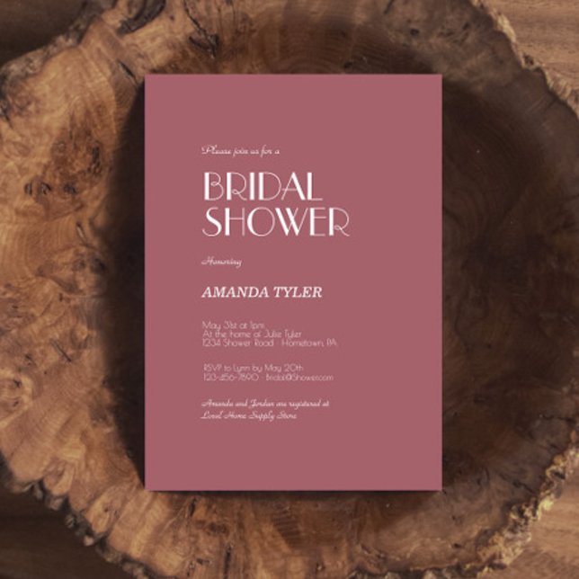 Rose Garden | Dark Rose Wedding Bridal Shower Invitation (Creator Uploaded)