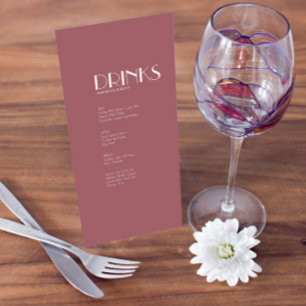 Rose Garden   Dark Rose Wedding Drink Menu
