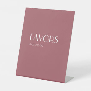 Rose Garden Dark Rose Wedding Favours Pedestal Sign