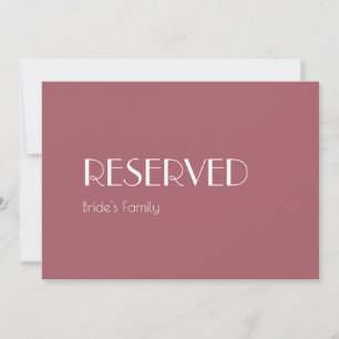 Rose Garden   Dark Rose Wedding Reserved Sign
