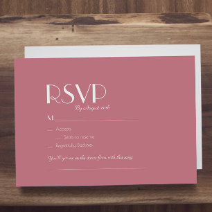 Rose Garden   Dark Rose Wedding Song Request RSVP Card