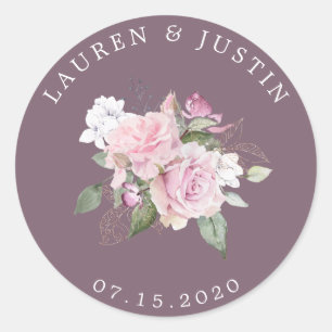 Rose Garden elegant floral monogram Sticker