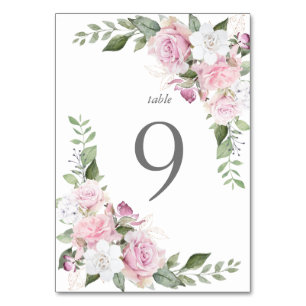 Rose Garden elegant floral Table Card