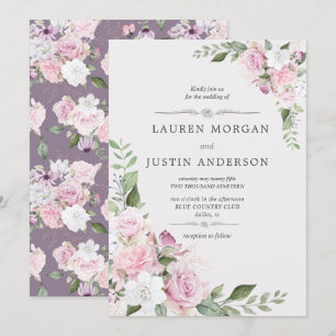 Rose Garden elegant floral  Wedding Invitation