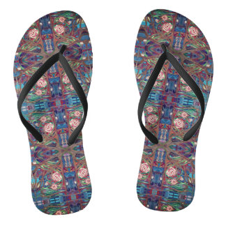 Rose garden flip flops