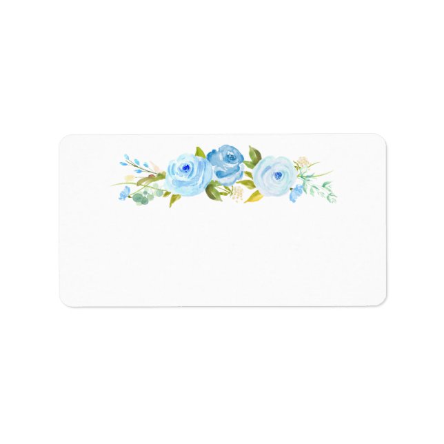 Rose Garden Floral Blank White Address Label (Front)