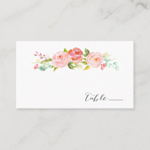 Rose Garden Floral Wedding Escort / Place Card