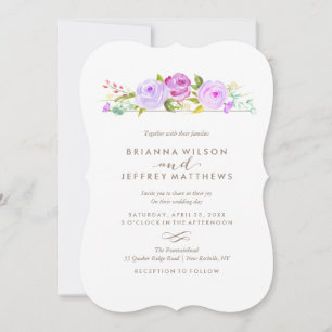 Rose Garden Floral Wedding Invitation