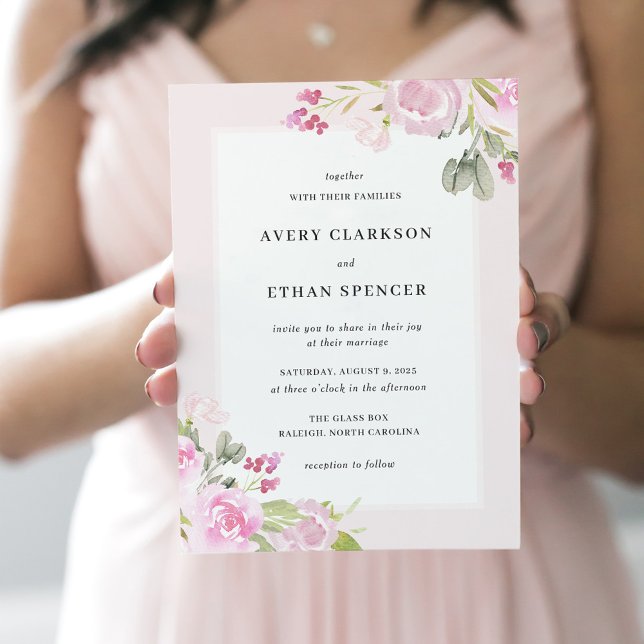 Rose Garden Floral Wedding Invitation ROS (Creator Uploaded)