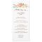 Rose Garden Floral Wedding Menu