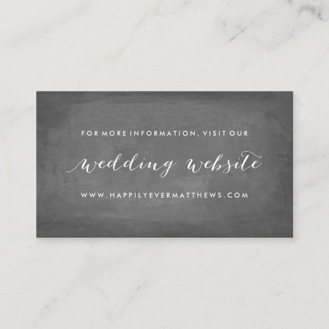 Rose Garden Floral Wedding Website Double-Sided Enclosure Card (Front)