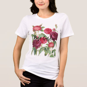 Rose garden, flower lover nature inspired Tri-Blend shirt