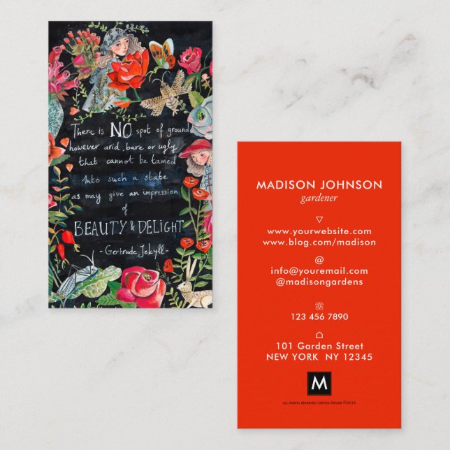 ROSE Garden | Gardener Business Cards (Front/Back)