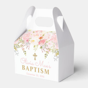 Rose Garden Girl Baptism Personalised Favour Box