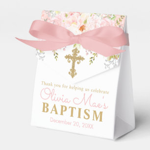 Rose Garden Girl Baptism Personalised Favour Box