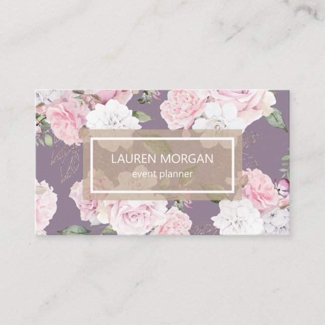 Rose Garden Mauve | Business Card (Front)