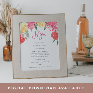 Rosé Garden Menu Sign