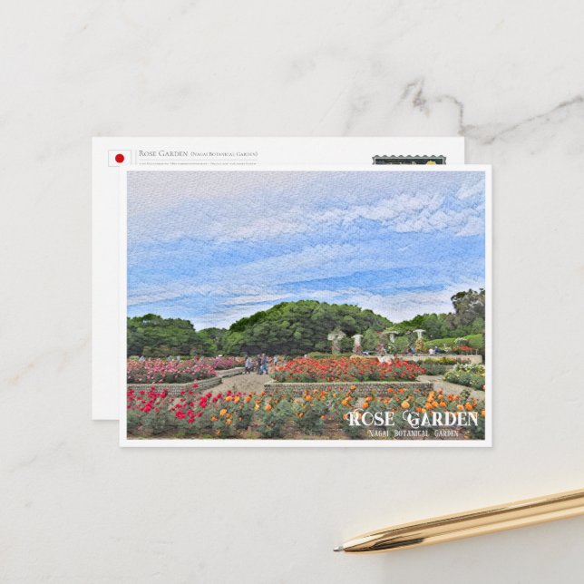 Rose Garden (Nagai Botanical Garden) ポストカード Postcard (Front/Back In Situ)