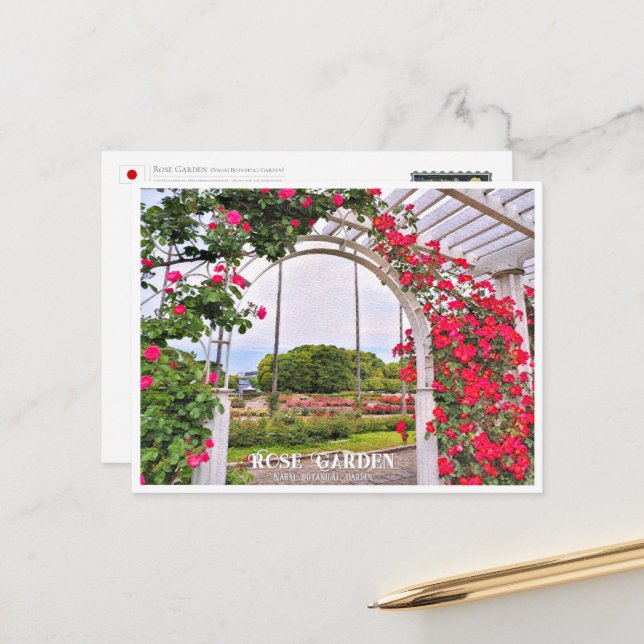 Rose Garden (Nagai Botanical Garden) ポストカード Postcard (Front/Back In Situ)