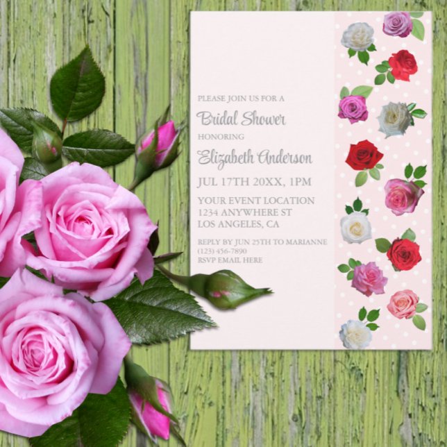 Rose Garden Party Bridal Shower Invitation (Creator Uploaded)
