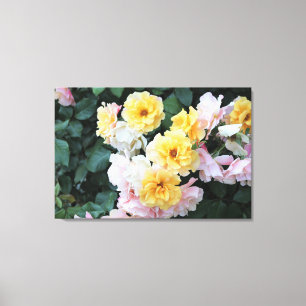Rose Garden Pastels Canvas Print